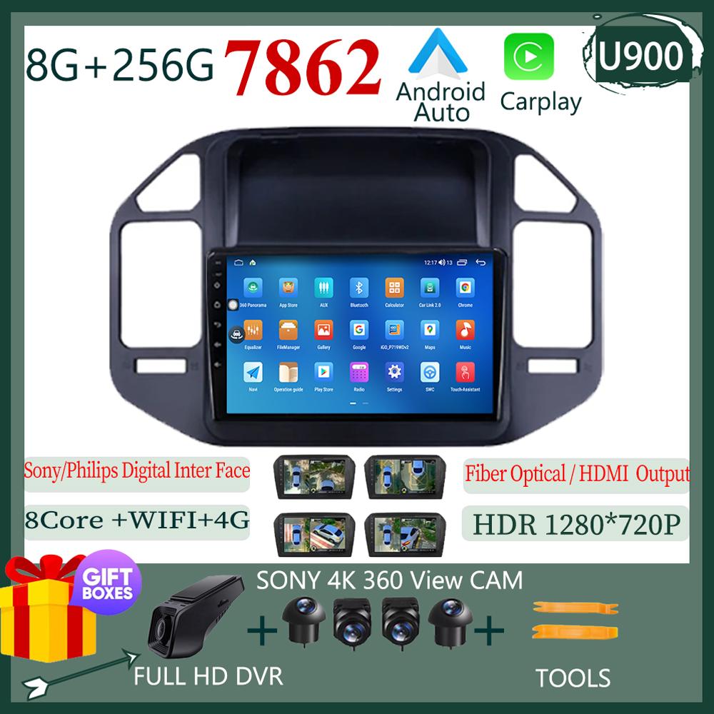 Radio Player Android  For Mitsubishi Pajero V73 V60 V68 2004-2011 Car Video Touch QLED Screen Auto Stereo WIFI GPS BT NO 2 DIN
