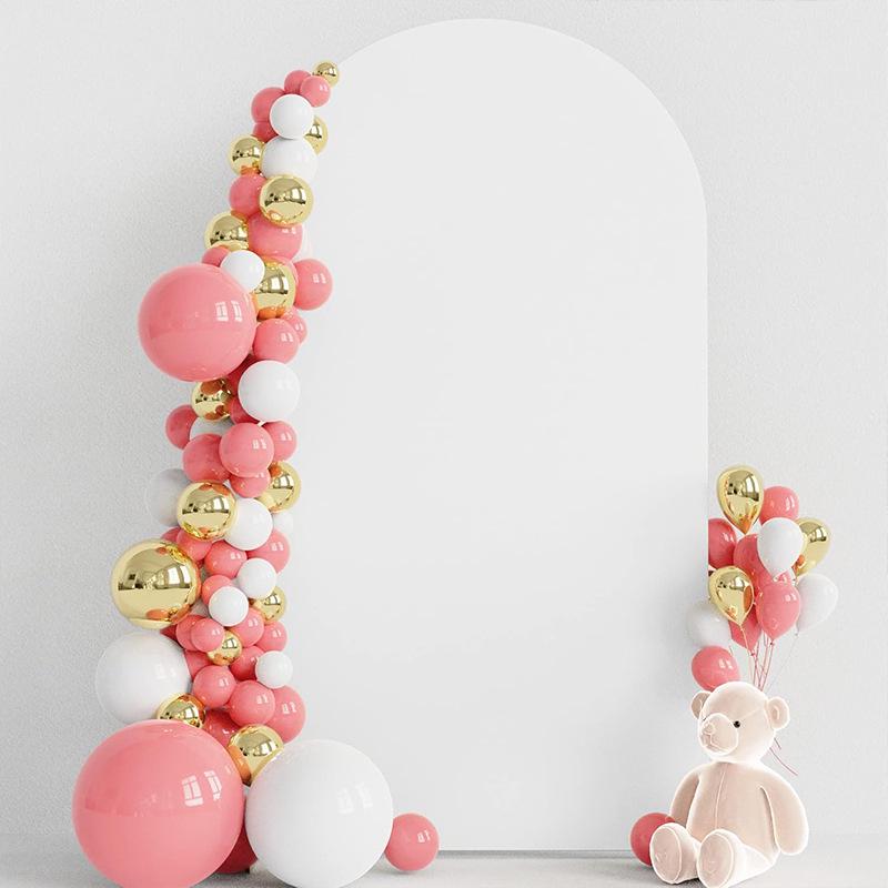 U-Shaped Iron Arch Kit with Elastic Cloth Cover for Parties & Weddings