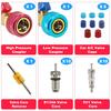 URMECCH R134A Valve Core Tool Kit for Refrigerant Air Conditioner System, High Low Pressure Valve Core Quick Remover Installer,