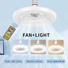 AC85-265V LED Fan Ceiling Light Fan and Lamp 2-in-1 3-Speed Modes E27 LED Lamp with Remote Controller for Living Room Bedroom