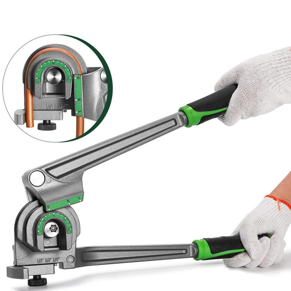 3 In 1 Tubing Bender 180 Degree 1/4 3/8 1/2 Inch OD Copper Aluminum Tube Bender for HVAC Refrigeration Repair Tube Bender