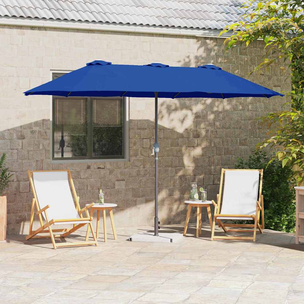 Garden Sun Umbrella Azure Blue 370 x 197 x 239 cm