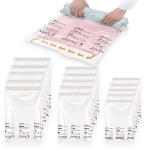 TAILI Travel Compression Bags, Hand-Rolled Clothes Compression Pouches, Vacuum Bags, No Vacuum Needed, Convenient Travel Item for Overseas Clothes Sto