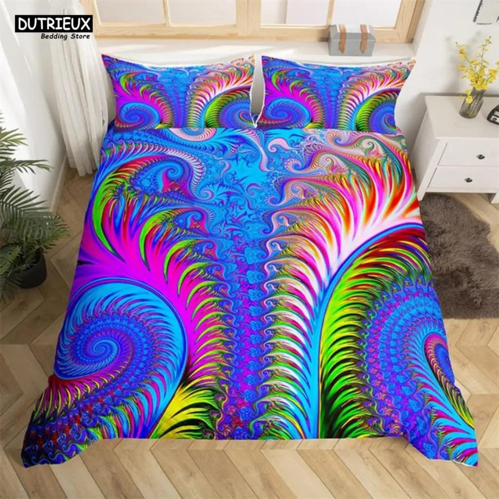 Psychedelic Digital Printing Bedding Set 3D Duvet Cover Set Microfiber Adults Women Queen King Twin Full Size Duvet Cover