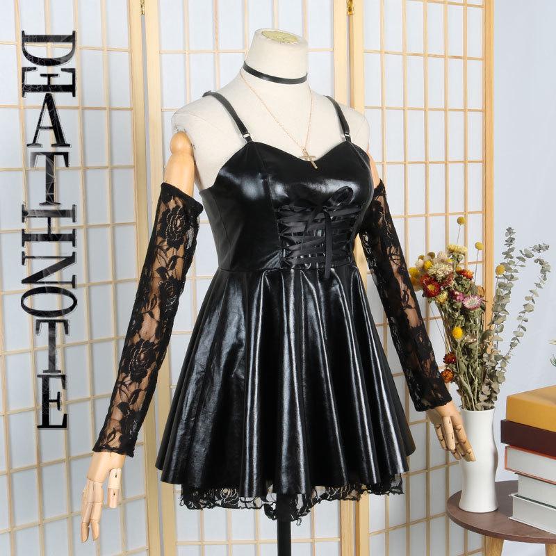 Death Note Misa Amane Cosplay Costume with Cross Necklace