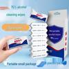 Pocket-Sized Travel Alcohol Wipes - 8 Portable Packs for Cleaning & Hygiene