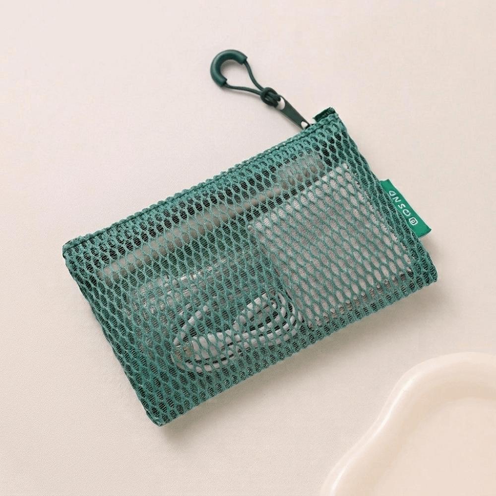 Square Transparent Storage Bag Breathable Mini Zipper Coin Purse Cosmetic Bag Office Organization