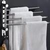 Du'ao 304 Stainless Steel 5-Bar Swivel Towel Rack