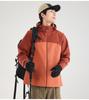 Unisex Windproof Softshell Jacket with Print, Hooded Sports Outerwear for Spring & Autumn