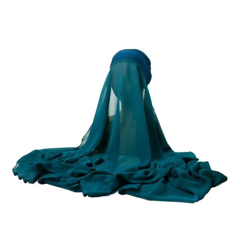 Elegant Draping Chiffon Scarf For Women Head Scarf Wrap With Natural Fall Enhances Style In Prom And Casual Event