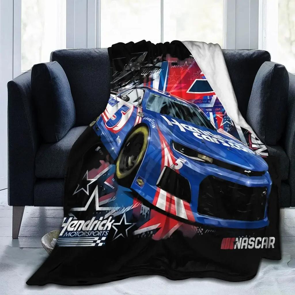 Kyle Larson 5 All Season Fleece Blanket Throw Ultra Soft Flannel Blanket Digital Printed Premium Fluffy Microfiber Fleece