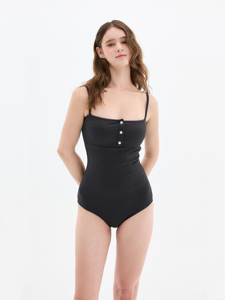 MADIN Cozy One-Piece Swimsuit_Dark Gray
