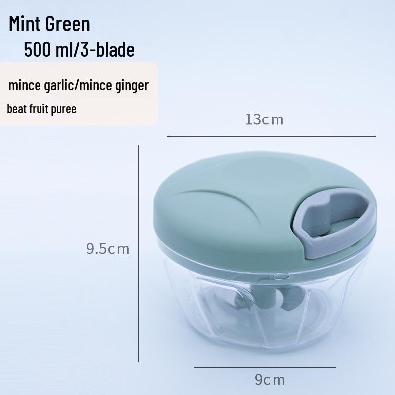 Pull-String Vegetable Chopper and Mincer: Garlic, Chili, and Fruit Purée Maker