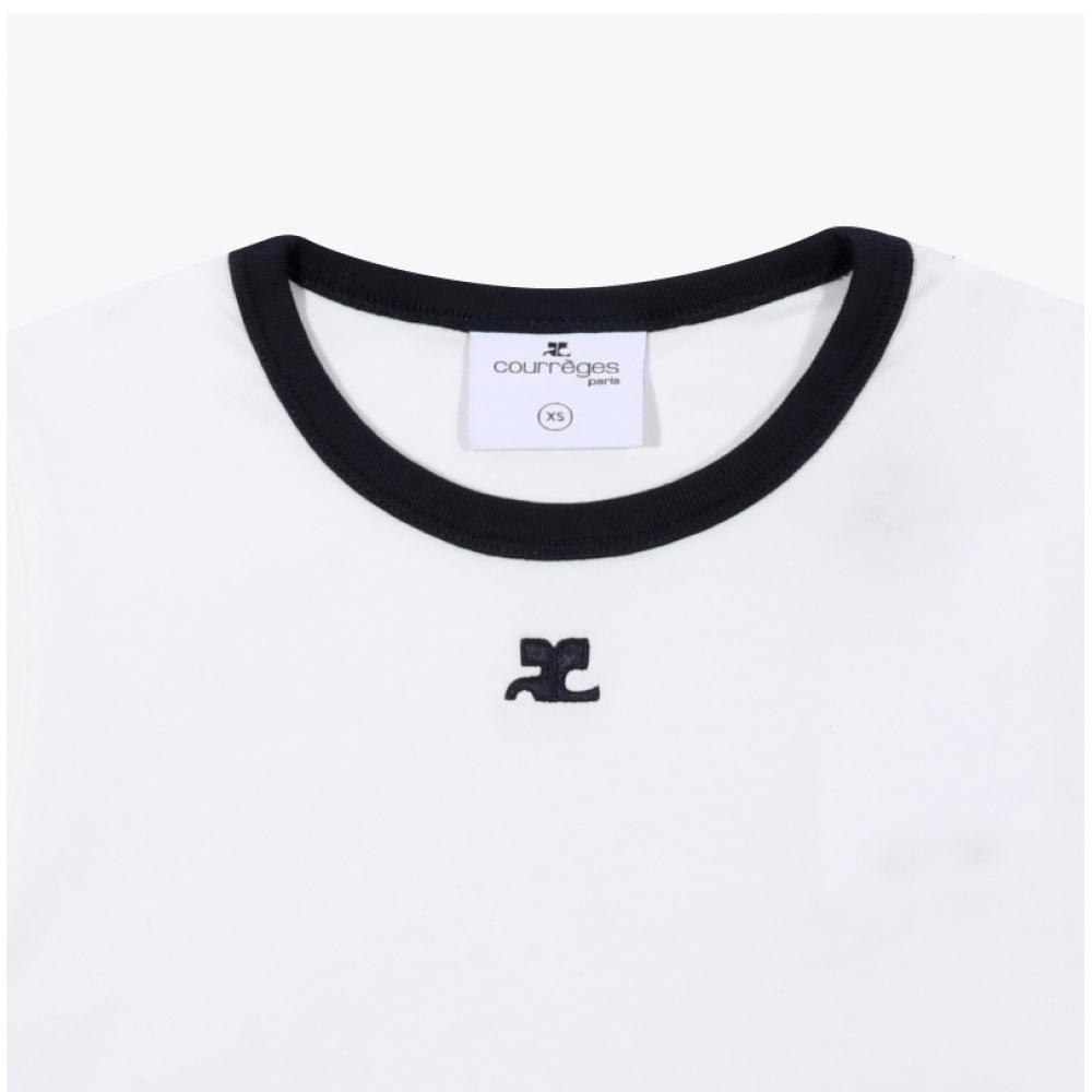 Courage 125jtS017 JS0203 0083 Logo ContraSt Women S Short Sleeve Tee