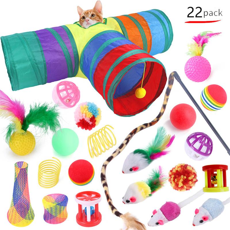 Cat Toys Mouse Shape Balls Cat Tent Foldable Cats Play Tunnel Chat Funny  Kitten Mouse Supplies Simulation Fish Pets Accessories