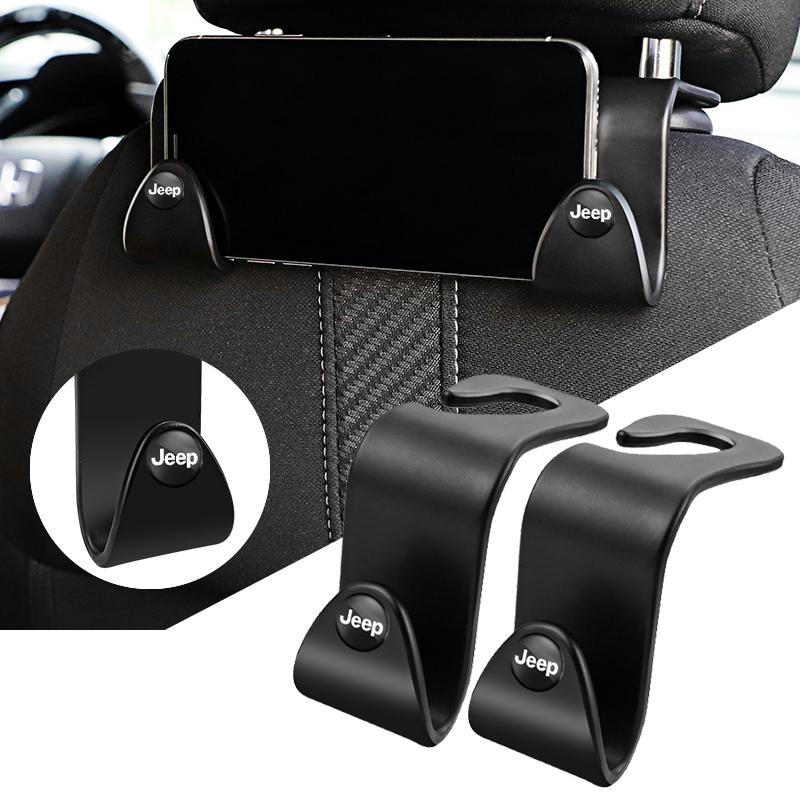 2Pcs Jeep Car Seat Hooks Rear Seat Storage Bracke For Jeep Renegade Compass Grand Cherokee Wrangler Patriot Rubicon Liberty AJV1