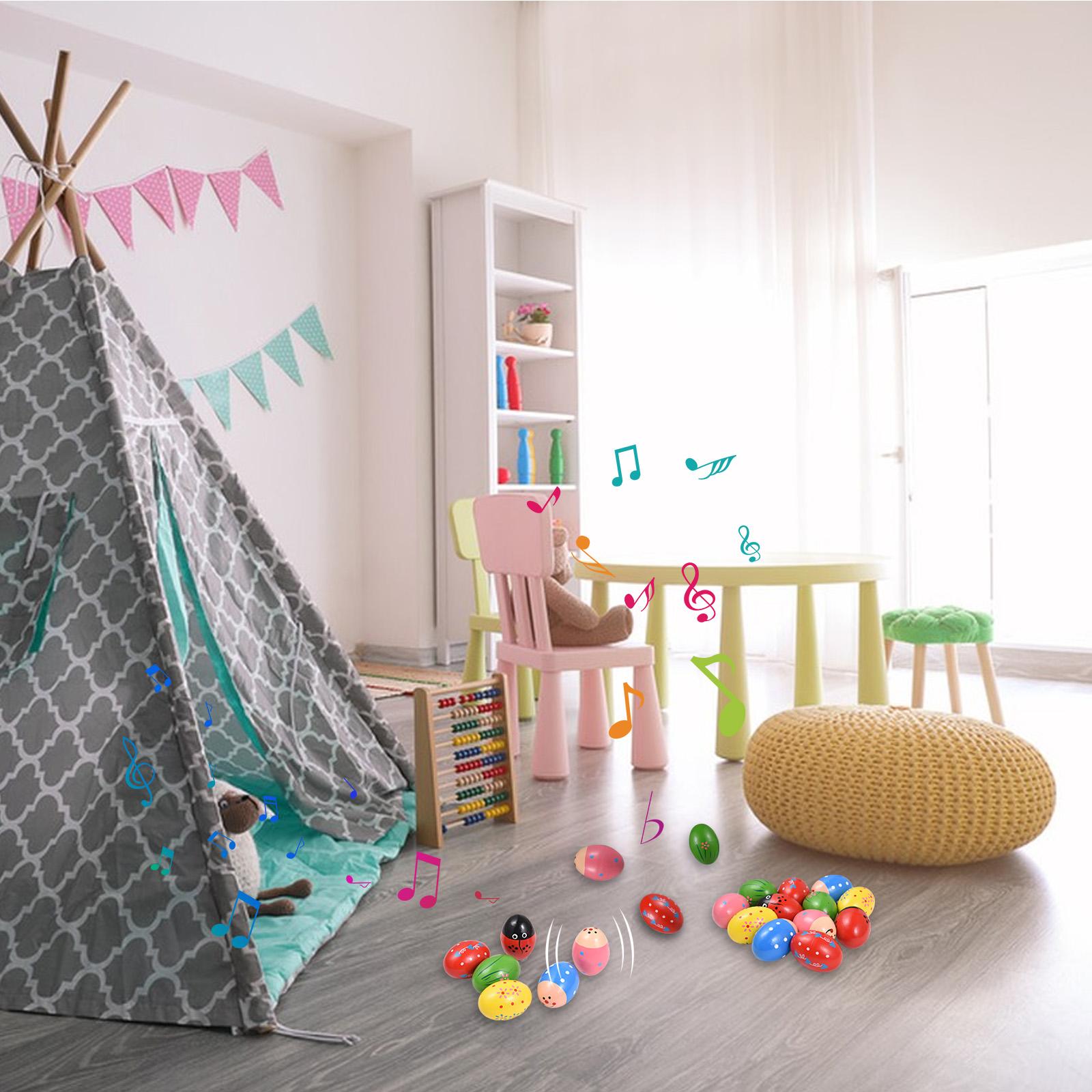 

Набор из 6 деревянных яиц-шейкеров, пасхальных яиц, перкуссионных инструментов, интересных музыкальных яиц-шейкеров для вечеринки, пасхального подарка, музыкальных яиц разноцветный