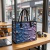 Gradient Crack Print Tote Bag Casual Large Capacity Fashion Handbag for Daily Use