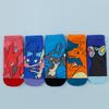 5 Pairs Four Seasons Women's Fashion Cartoon Anime Pok é mon Versatile Sweet and Cute Pikachu Casual Outdoor Socks