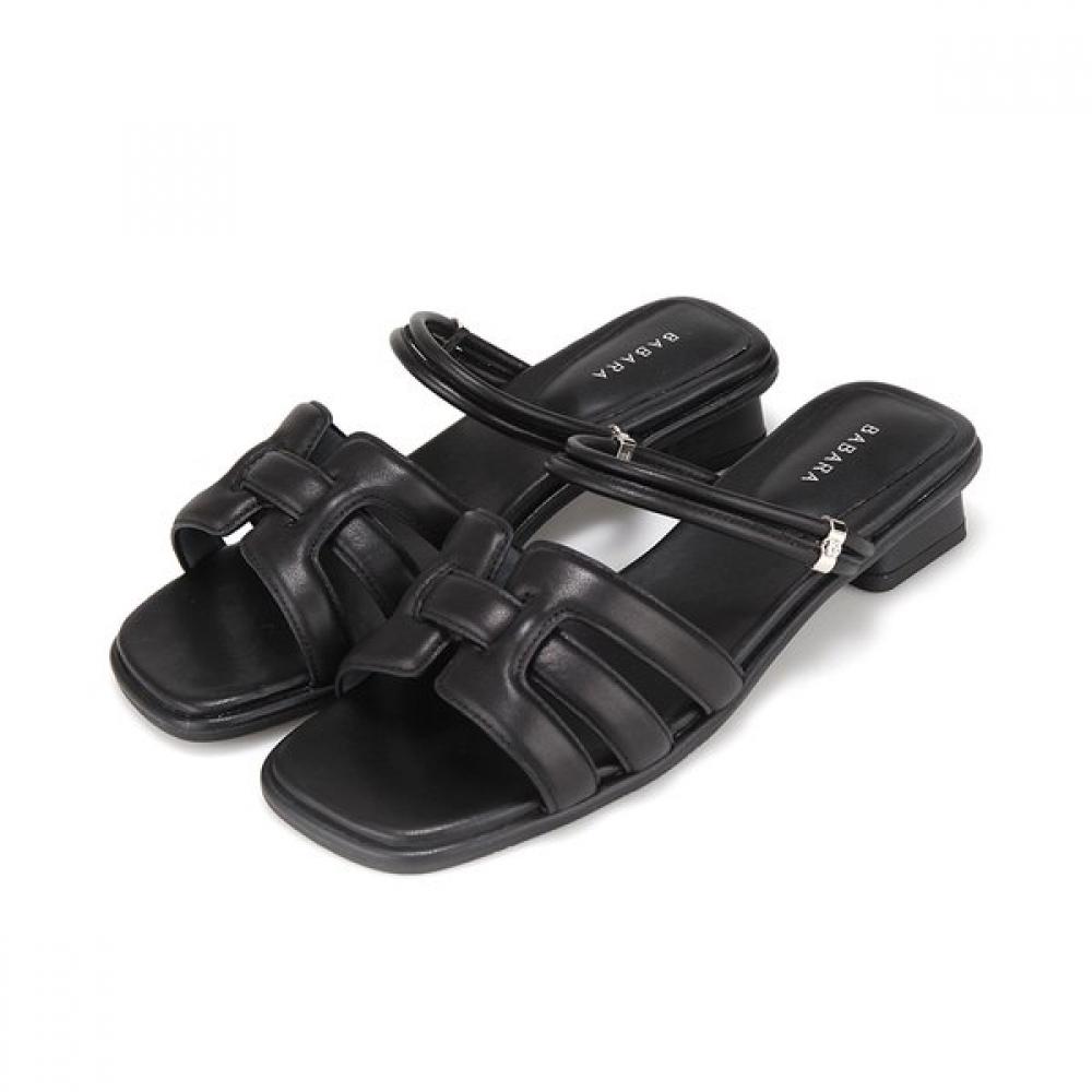 Barbara Leather Padding Cushion Two Way Band Women Sandals 3cm 2 Colors Blj341 225/01.black