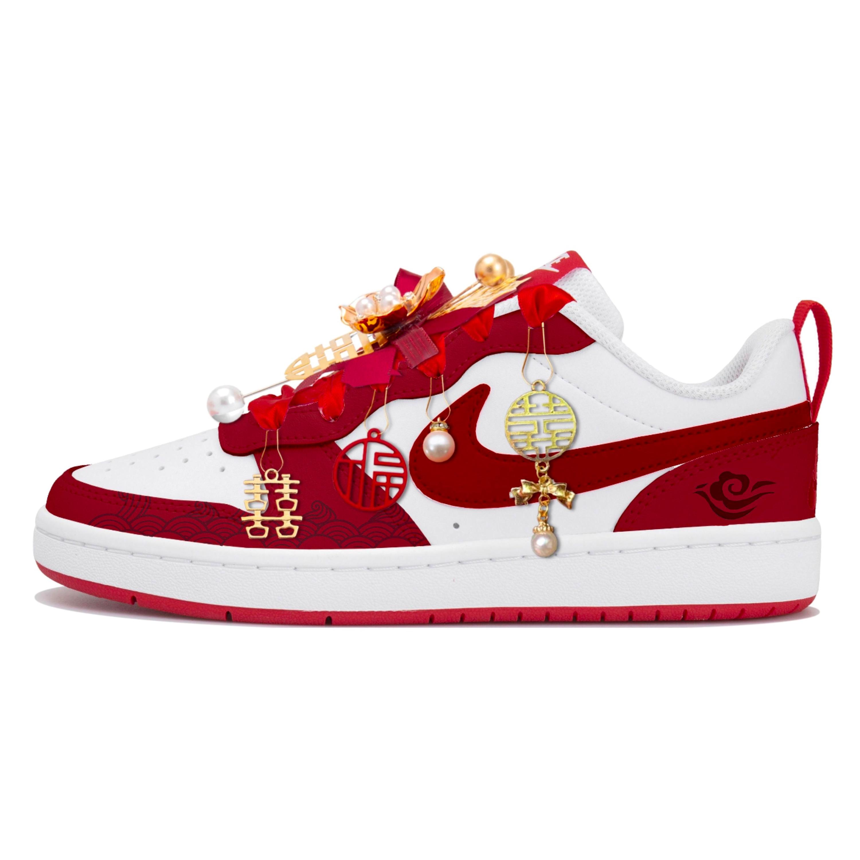 

Nike Court Borough 2 Low top Skateboard Shoes Women s Red BQ5448-103(Team-) 36.5