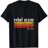 T-shirt da uomo in cotone grafica retrò Rebel Scum 1977