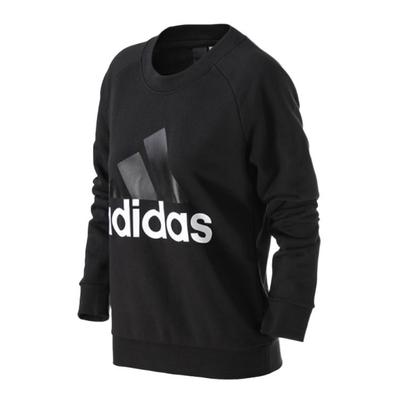 Felpa girocollo comoda, morbida e ad asciugatura rapida con logo Essentials Donna felpa Nero S97079
