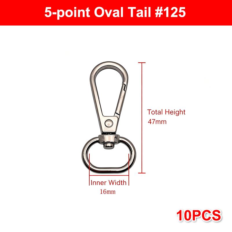 10Pcs Zinc Alloy Swivel Snap Hooks With Heavy Duty Rust Proof Structure For Diy Bag Making Keychain Lanyard Crafting Projects