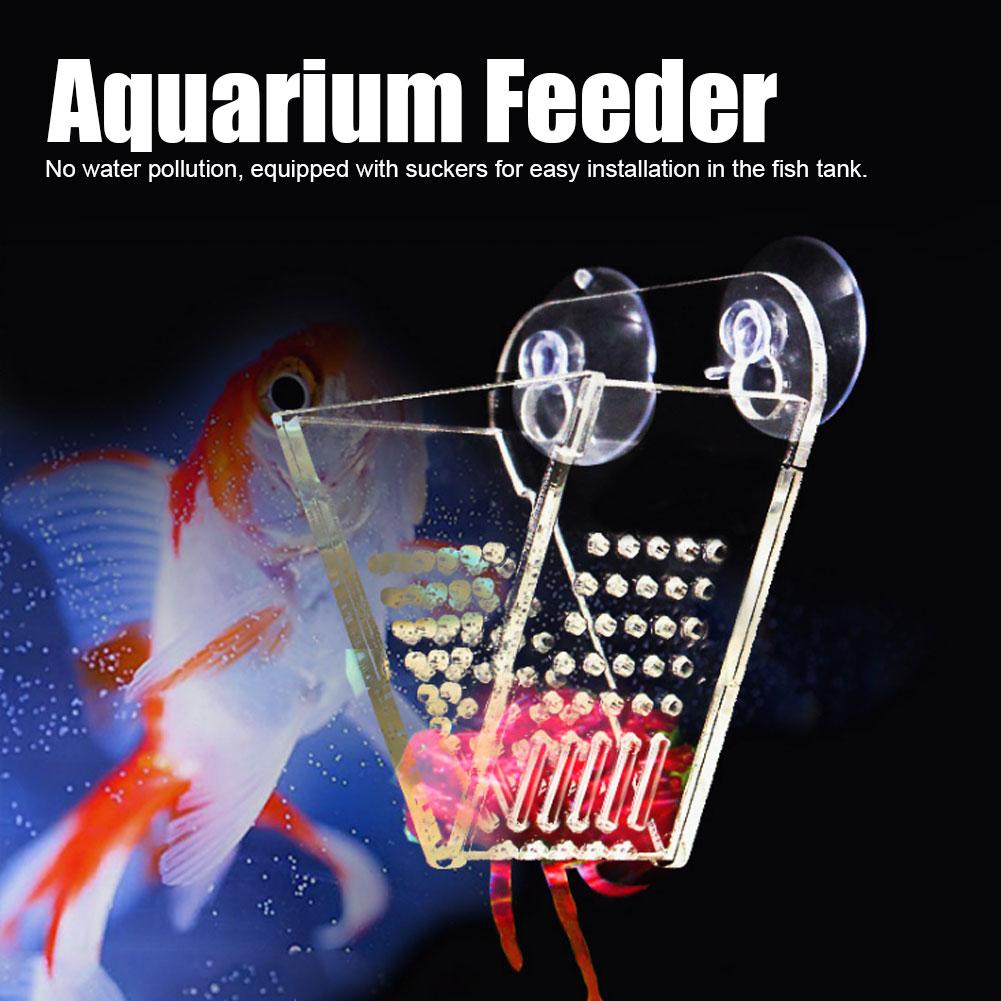 Multifunction Aquarium Acrylic Red Worm Brine Shrimp Feeder Fish Feeding Cup with Suckers