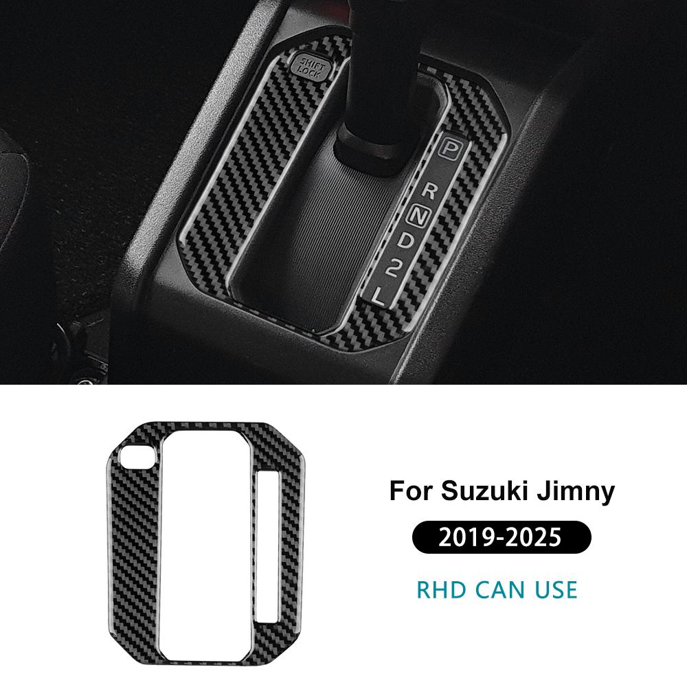 For Suzuki Jimny JB74 JB64 2019 2020 2025 2025 2025 2025 2025 Real Soft Carbon Fiber Sticker LHD RHD Car Gear Shift Trim