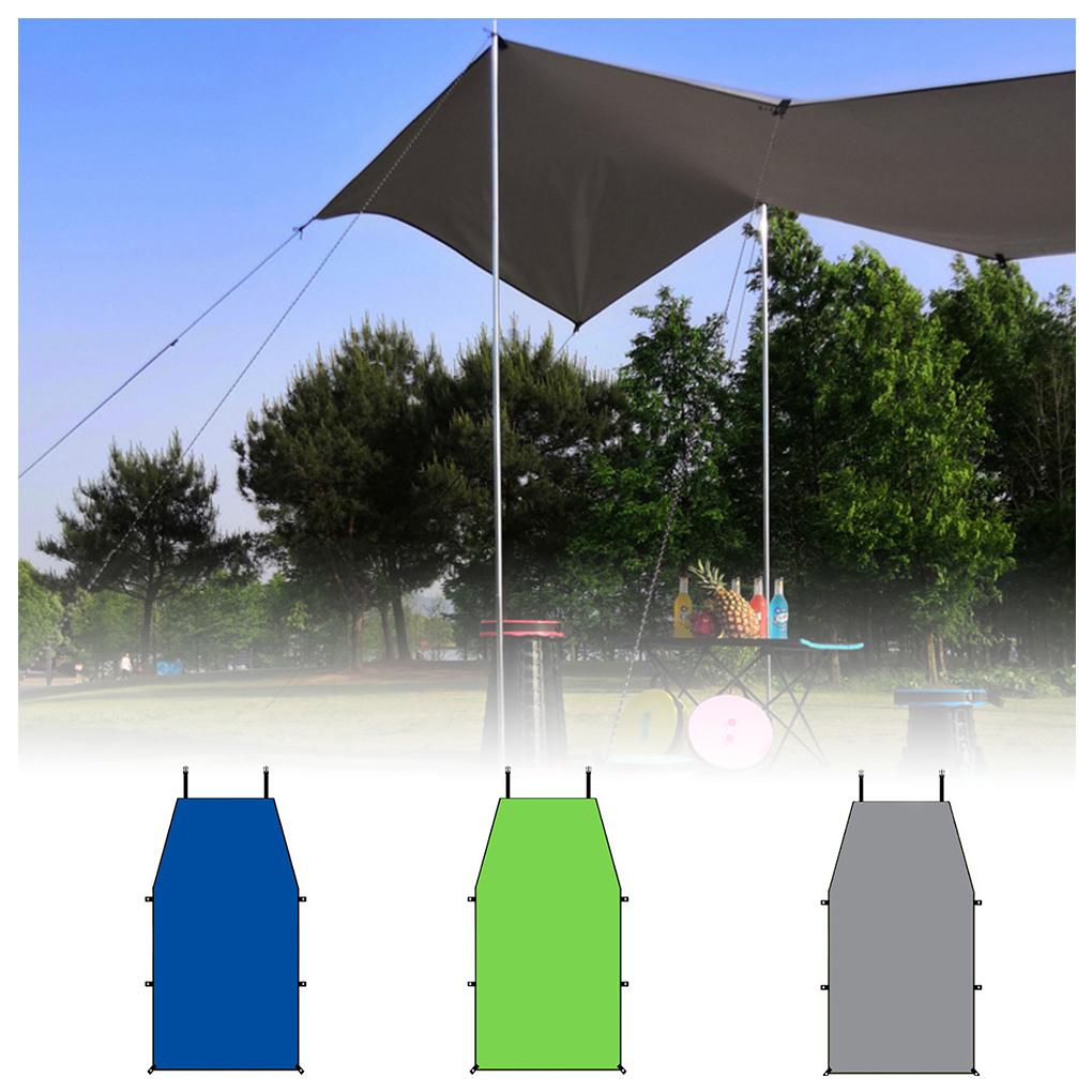 Car Side Awning Portable Foldable Height Adjustable Metal Rod Windproof Sunproof Automotive Tent Camping Sunshade Canopy