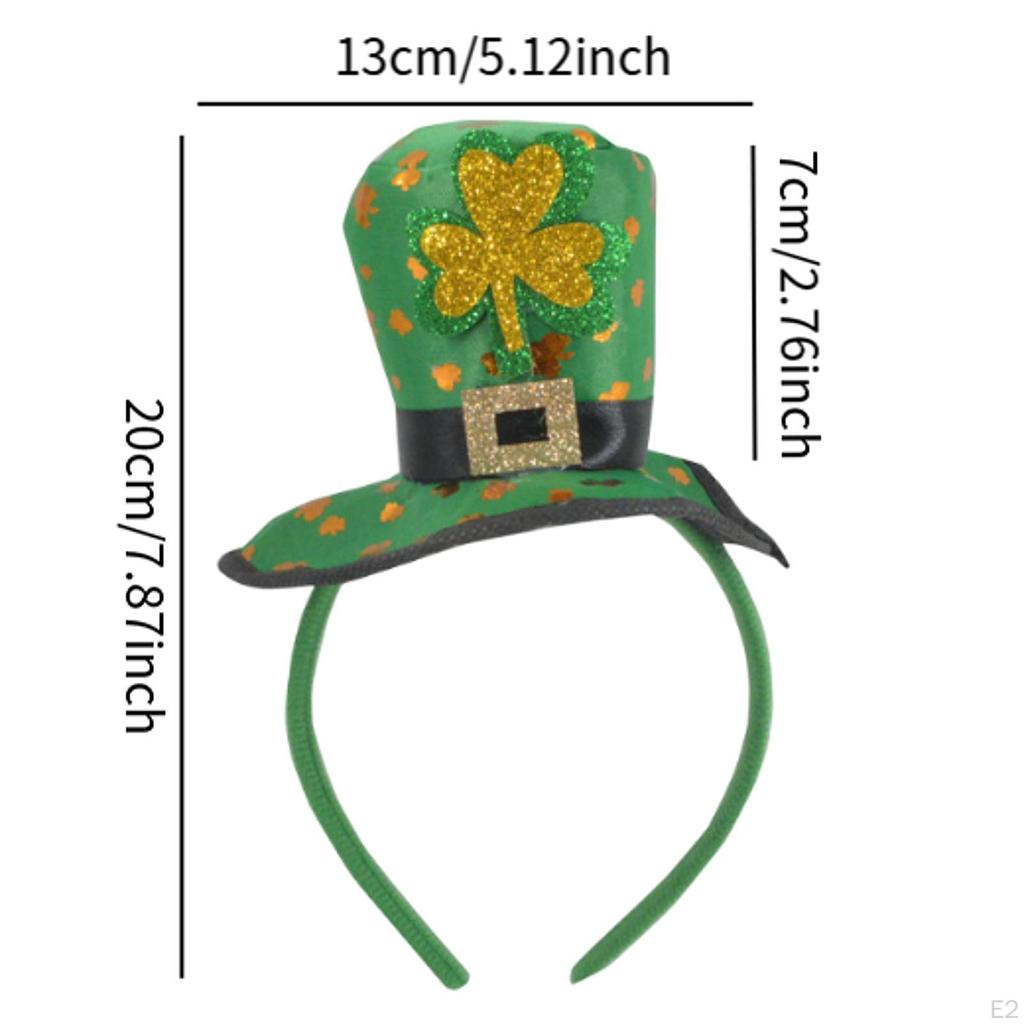 ST Sequin Day Headband Clover for Club Carnival Role Play Celebration