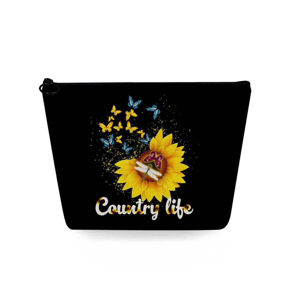 Women Butterfly Print Cosmetic Bag Toiletries Organize Travel Storage Case 6722