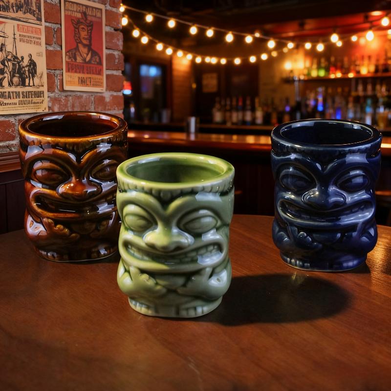 Wine Mug Halloween Gift Hawaiian Cocktail Cups Bar Tools Home Drinkware Cup Creative Ceramic Mug Party Tiki Mug Christmas Gift