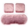 Winter Plush Imitation Wool Car Seat Cushion Set: Non-Slip, Thickened, No Backrest, 3-Piece.