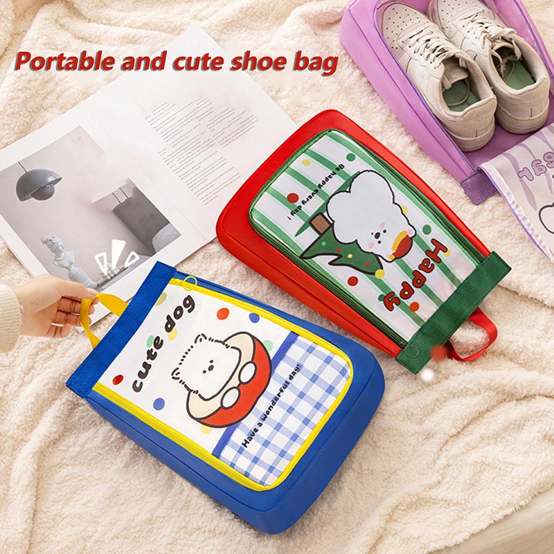 Portable And Cute Shoe Bag/Suitcase, Hand-Held Dustproof Double-Layer Large Capacity Shoe Bag For Business Trips And Travel.