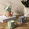 European-Style Minimalist Ceramic Mug High-Appearance Coffee Cup and Saucer Set Home Water Cup Afternoon Tea Cup Perfect Gift Ch