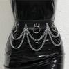 Women Fashion Pu Leather Harness Belts Gothic Multi Chain Chest Harness Belt Street Style Festive Carnival Bra Accessories