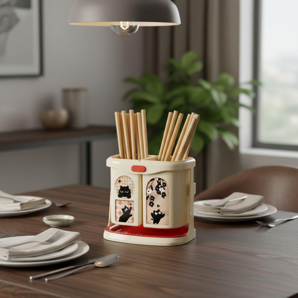 Large Capacity Kitchen Storage Tube Divided Compartments No Drilling Holder  Wall Mounted Storage