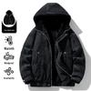 2025 Winter Men's Hooded Cotton Jacket with Faux Rabbit Fur: Thick, Warm, Double-Sided, and Loose-Fit