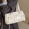 2026 New Street Style Y2K Motorcycle Bag Sweet Cool Shoulder Bag Large Capacity PU Leather Commuter Satchel Casual Handbag