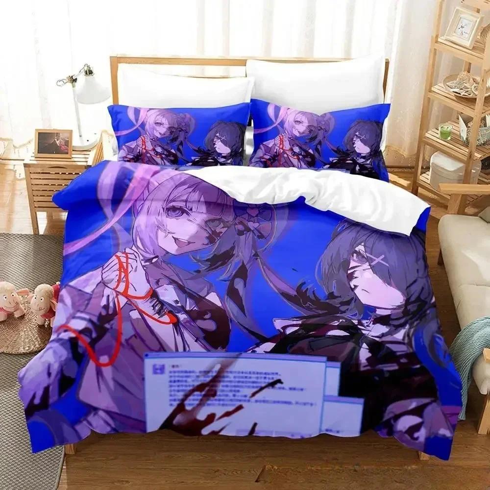 NEEDY GIRL OVERDOSE Bedding Set Cartoon  three-piece set Adult Kid Bedroom Duvetcover Sets 3D Kawaii Girls conjunto de cama