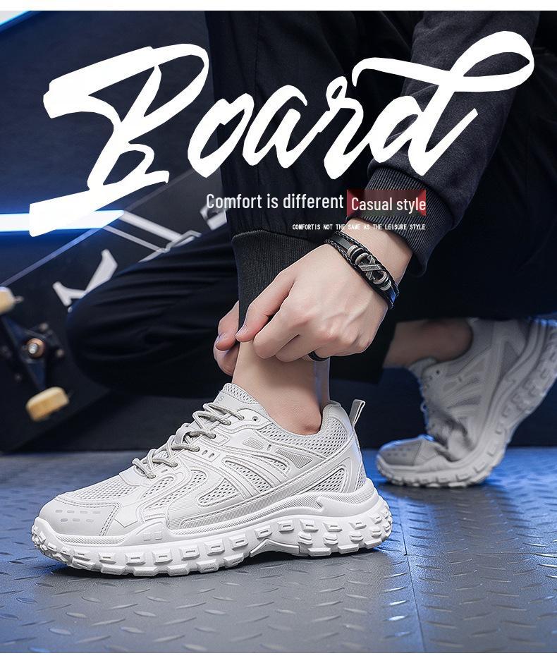 2024 Dad Shoes: Spring Mesh Breathable, Wear-Resistant, Anti-Slip Tire Sole Running and Casual Shoes for Men