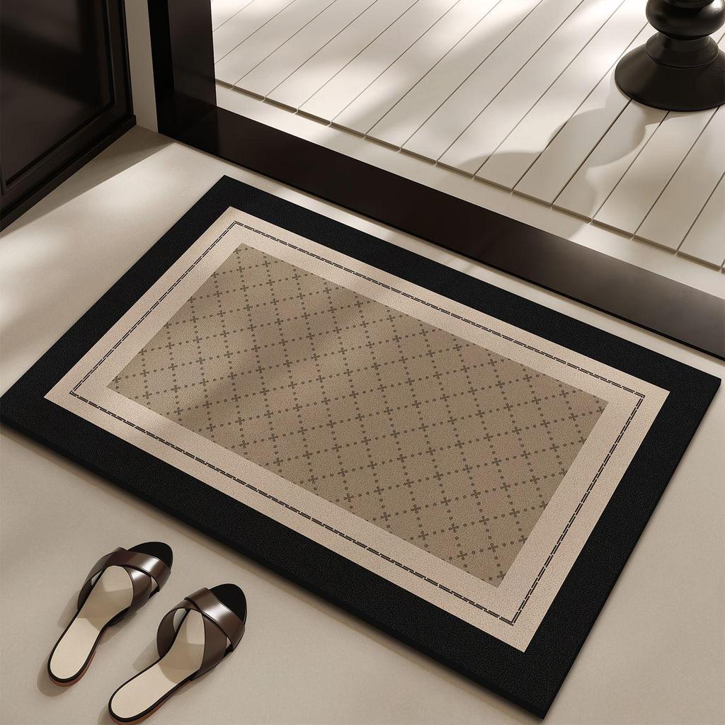Elegant Non-Slip Diatomaceous Earth Bath Mat - Durable, Easy to Clean, Dirt-Resistant, Perfect for Bathroom & Entryway.