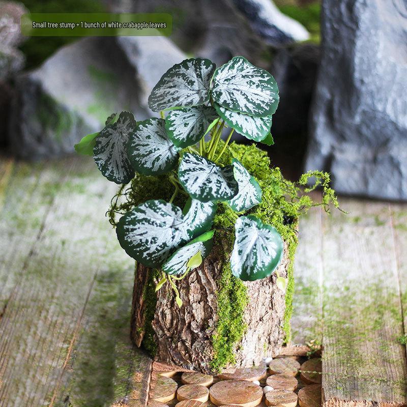 Forest Style Artificial Tree Stump with Moss Bark - Kindergarten and Country Style Decorative Ornament, Perfect for Landscaping or Inserting Flowers.
