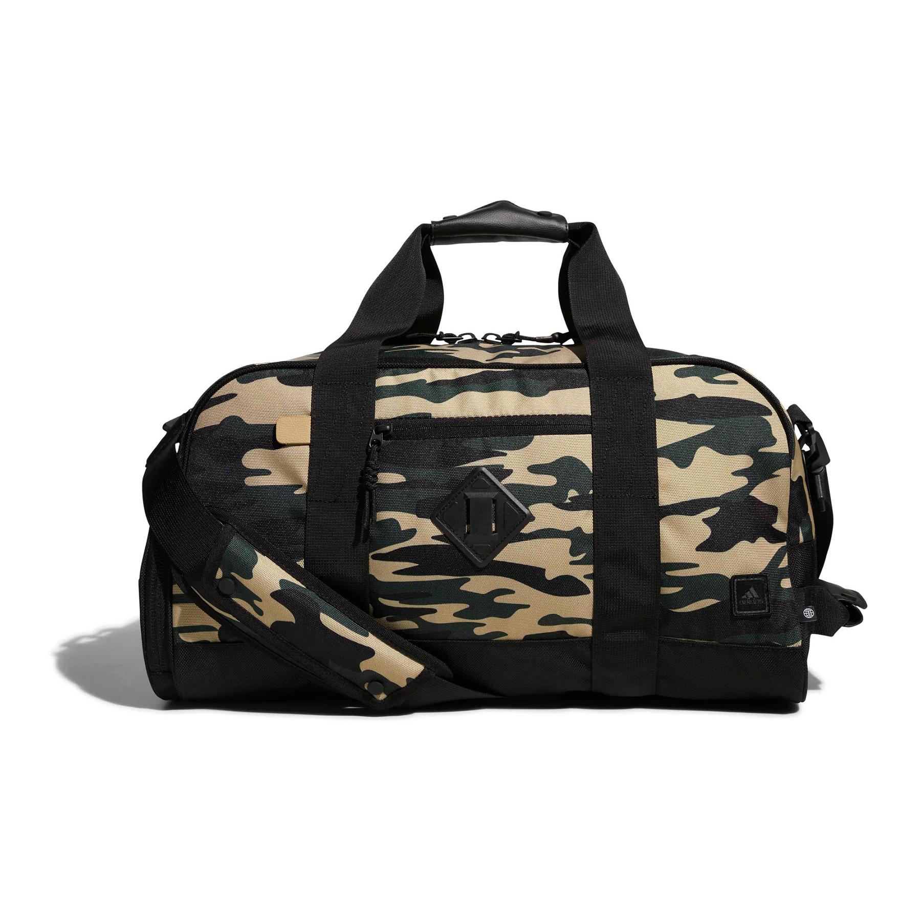 

New Adidas Recycled Polyester Handbag, Shoulder Bag, Crossbody Bag, Gym Bag Large Men s Hemp/Dark Green/Carbon Black HG3274 47.0*24.6*25.9CM