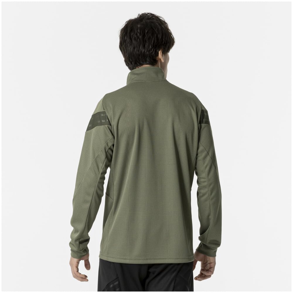 Mizuno Dry Aeroflow Training Highly Dark Size L Jacket, Sweat-Wicking, Quick-Drying, Breathable, Khaki, (32MCB556)