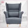 Zoja Wing Chair with Footrest Scandinavian Family Meble Gray Graphite
