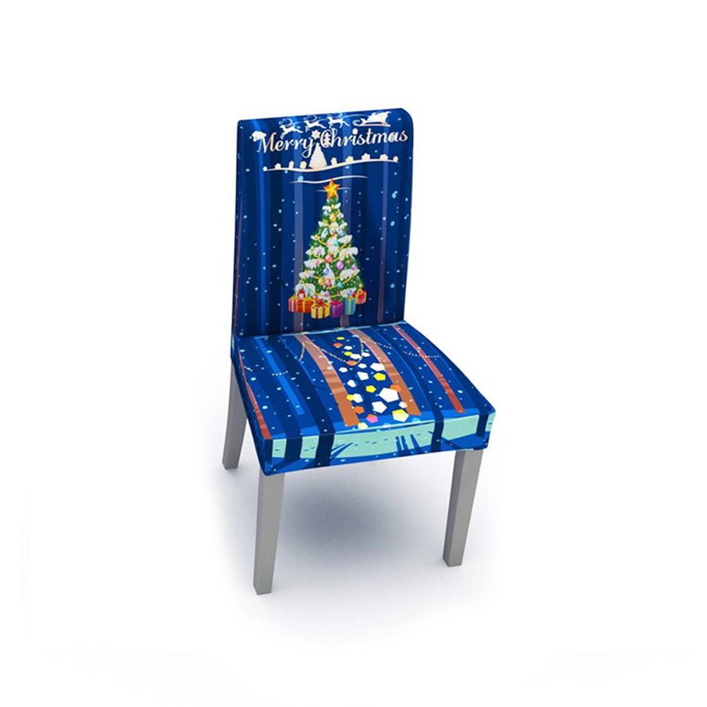 

Christmas Digital Printing Stretch Chair Cover Home Party Dining Table Ornaments 1pc#0