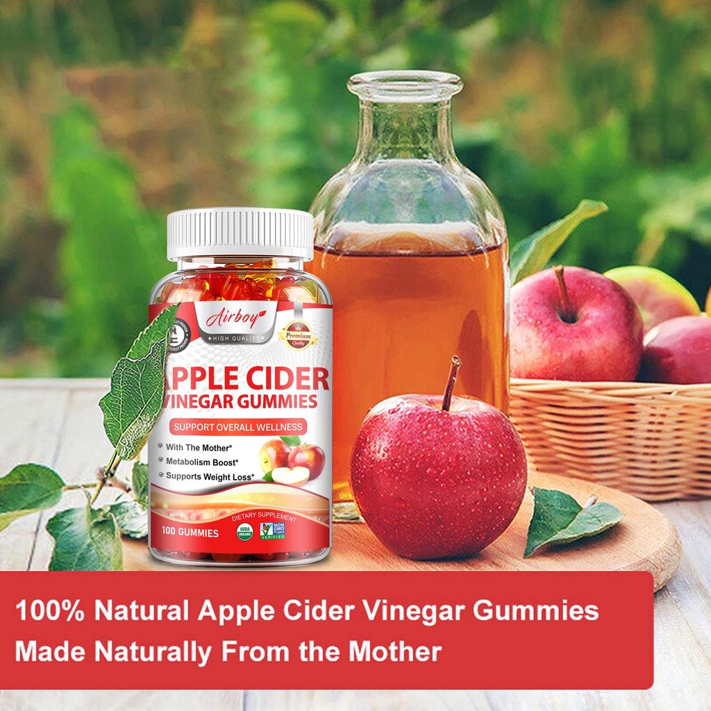 Appelazijn gummies, met een mix van vitamine B6, B12 en foliumzuur, zijn mild, gemakkelijk opneembaar en geschikt voor zowel mannen als vrouwen.